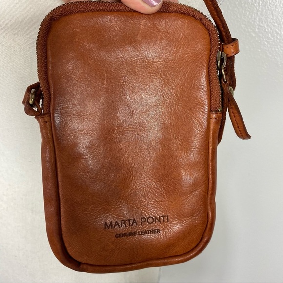 Marta Ponti genuine leather boho crossbody bag - Picture 4 of 11